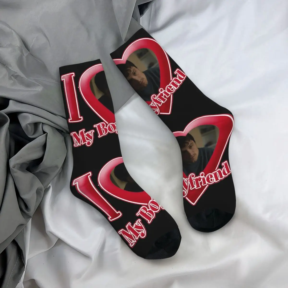 Harajuku Unisex Socks I Love Josh Hutcherson Merch Super Soft Graphic Stockings All Seasons