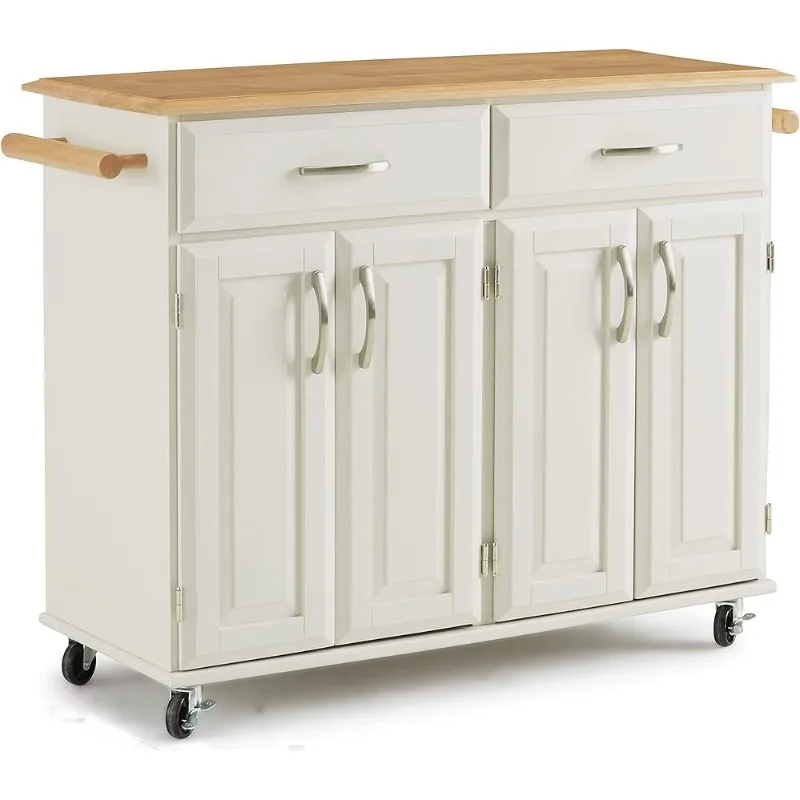 Dolly Madison White Kitchen Cart by Home Styles