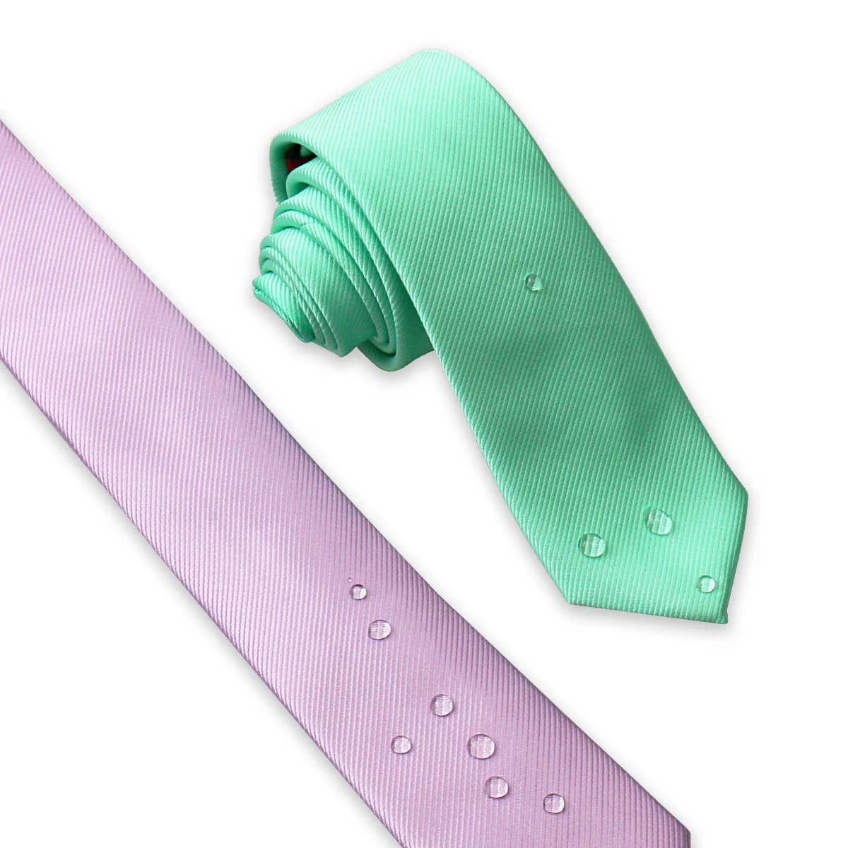 HUISHI Fashion Solid Color Waterproof Tie 6cm Wide Twill Texture Mens Classic Business Wedding Party Formal Gift Accessories