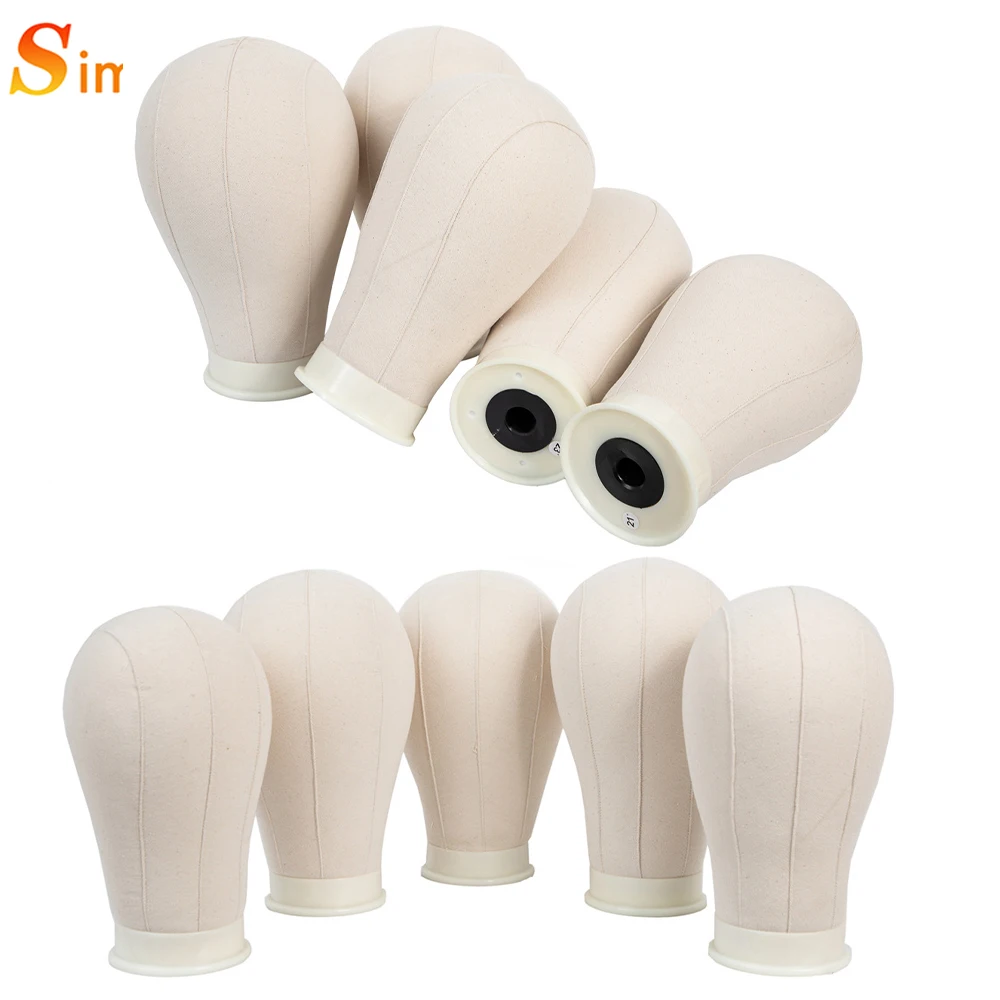 Simnient Bald Mannequin Training Canvas Block Head With Stand Manikin Head Wig Stand Display Styling Tipod For Mannequin Wigs