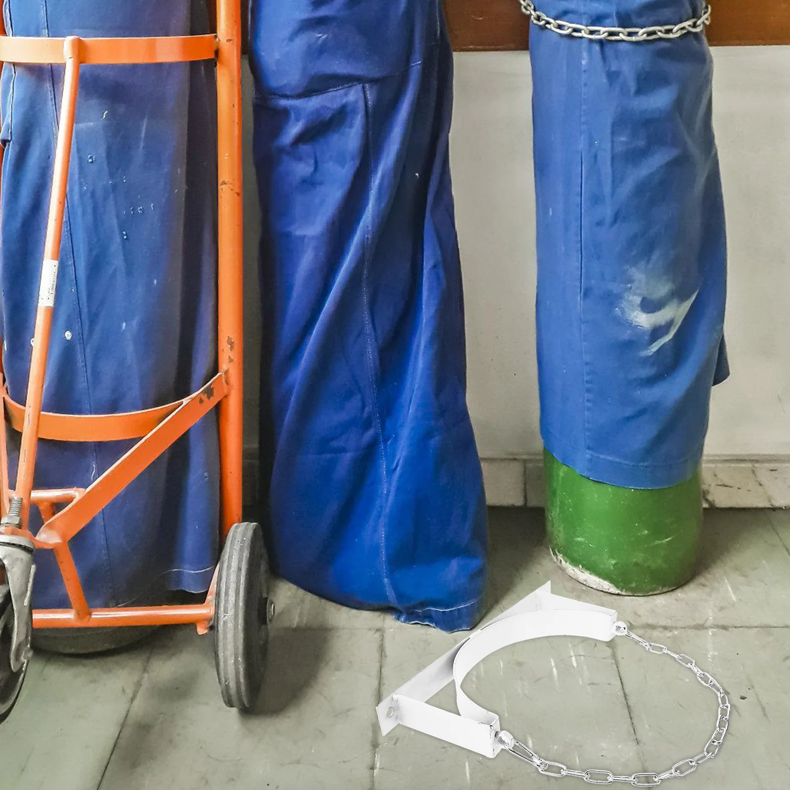 

Steel Holder Wall Mount for Oxygen Stabilizing Chain Lightweight Easy Installation Expansion Tank Rack for Cylinder