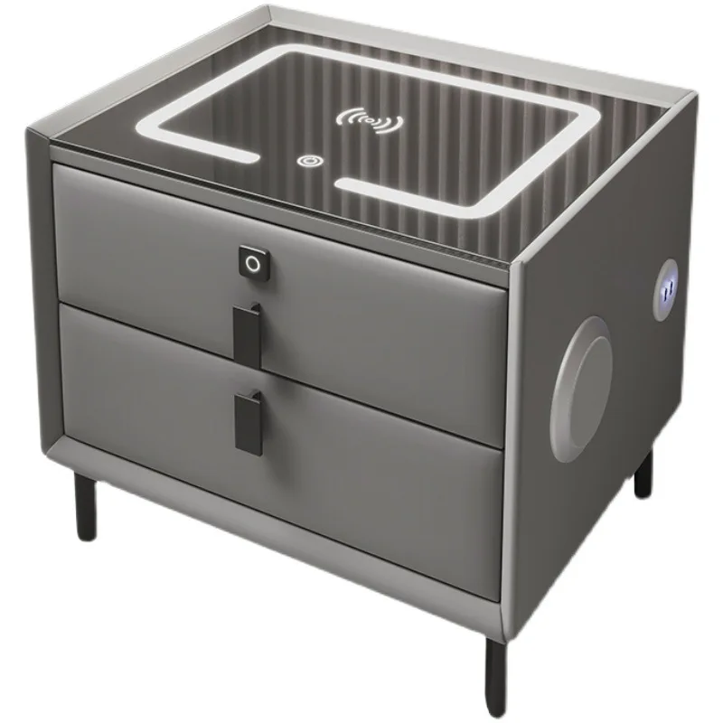 

bedside table, Internet celebrity, light luxury bedside table, modern simple, wireless charging, Bluetooth multifunctional