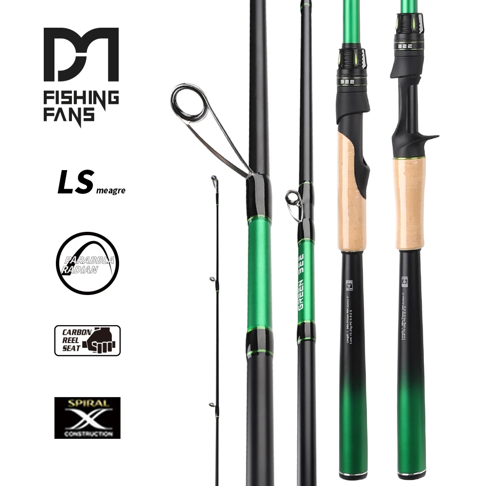 

Удочка FISHINGFANS GREENBEE 1.98м 2.13м 2.28м 2.43м с карбоновой рукояткой, класс мощности ML M MH, с направляющими LS GUIDE, легкая