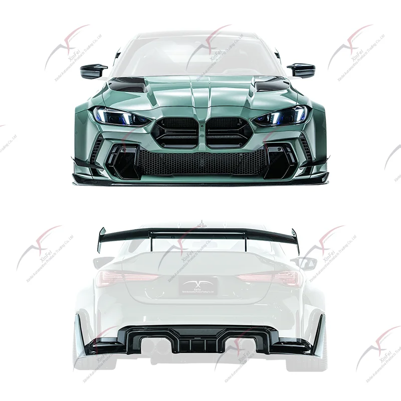 Car Mod AD Style Wide Body Kit Carbon Fiber Front Bumper Side Skirts Rear Bumper for 2021-2026 BMW G82 M3 M4  Body Kit Upgrade