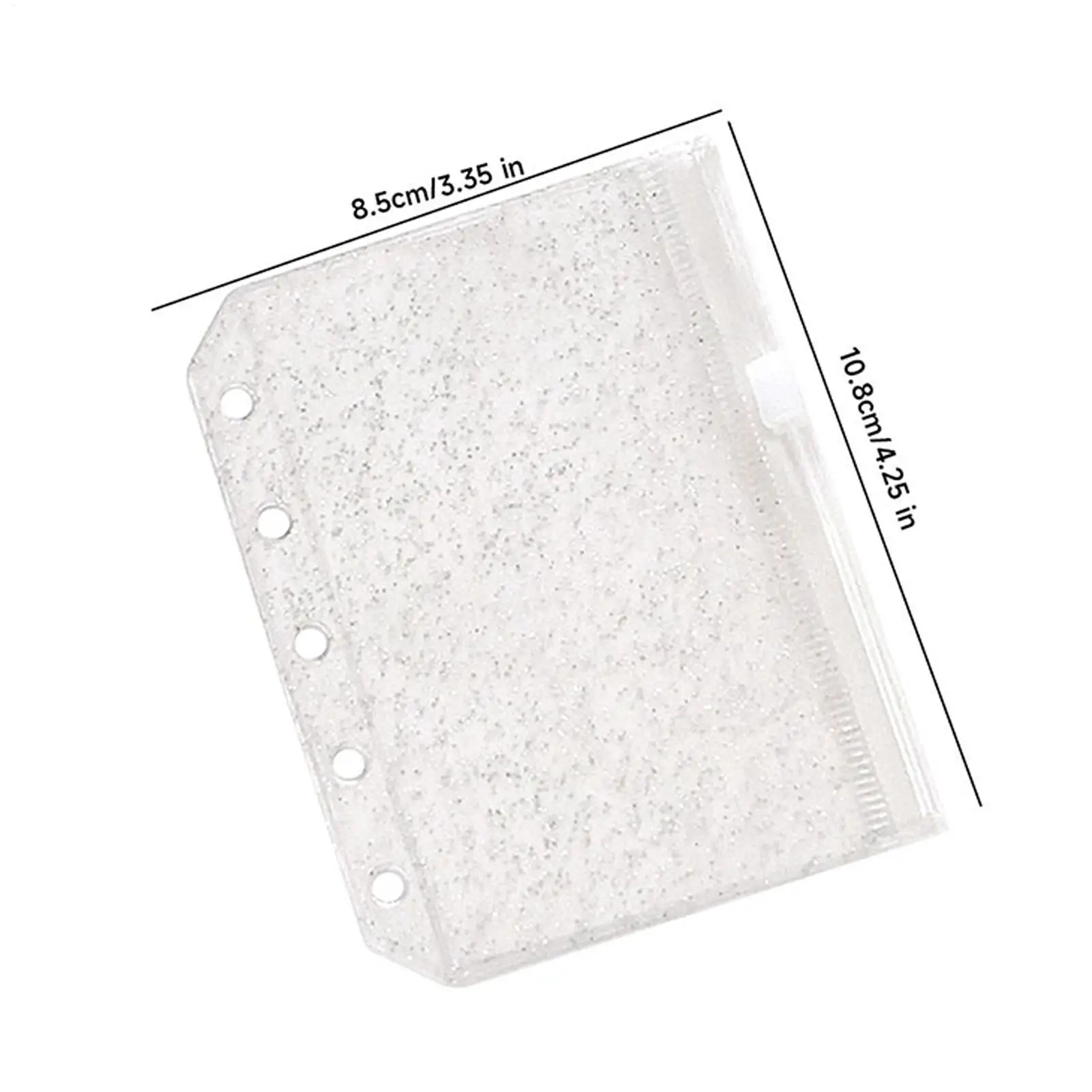 Sheet Protectors Clear 10 Pieces 5-Ring M5 Zipper Sticky Note Sleeves Binder Card Sleeves For Professionals Travelers Artists