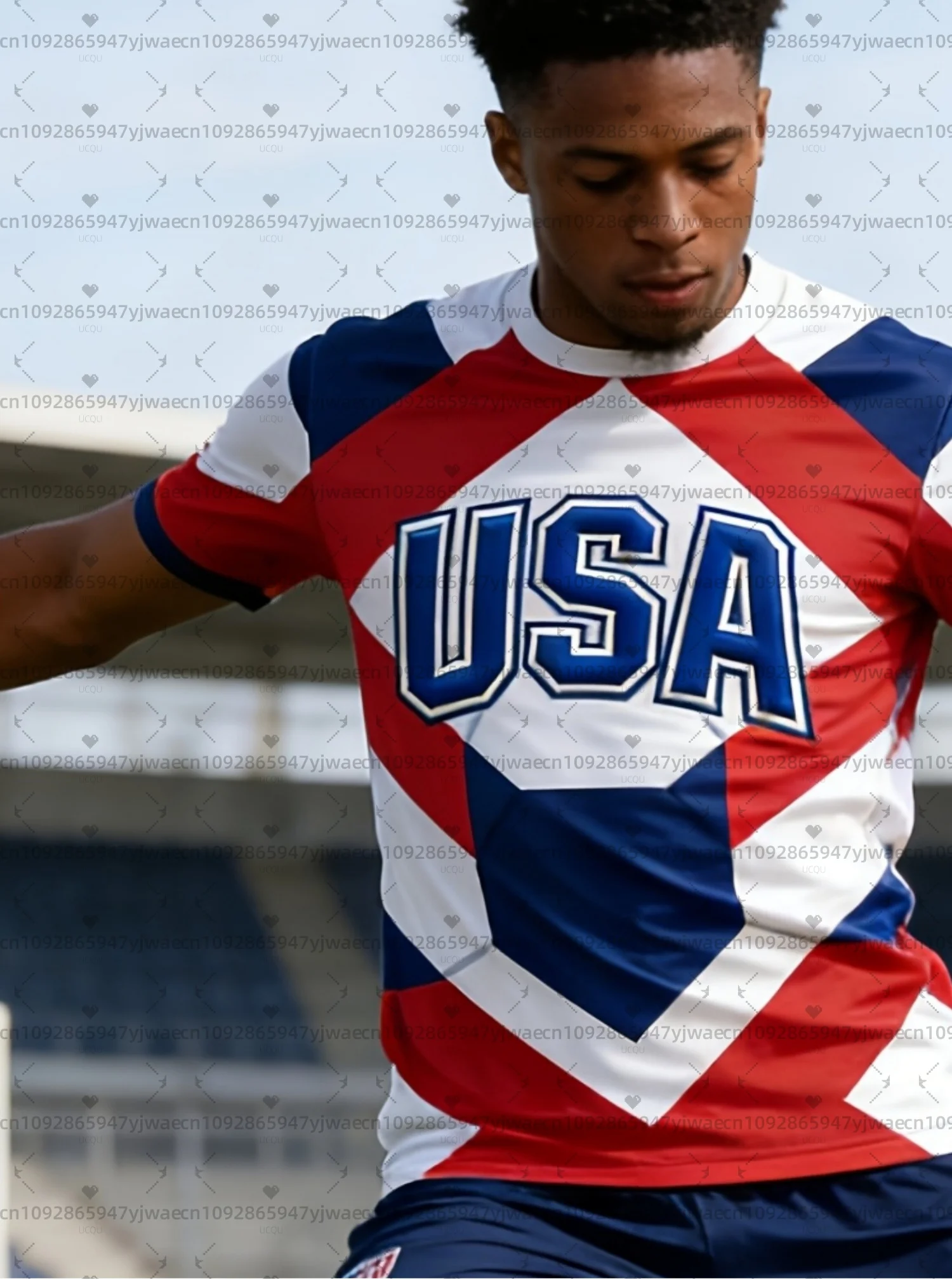 Camiseta Esportiva Unissex 2026 Nova Coleção EUA 2026 com Estampa de Manga Curta para Fãs de Futebol Masculino e Feminino, Gola Redonda, Blusão e Mole