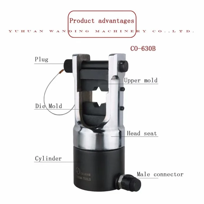 CO-630B Hand Operated Hydraulic Impact Wrenches High Quality Power Tools for 150-630m㎡ Cable Wire Crimping