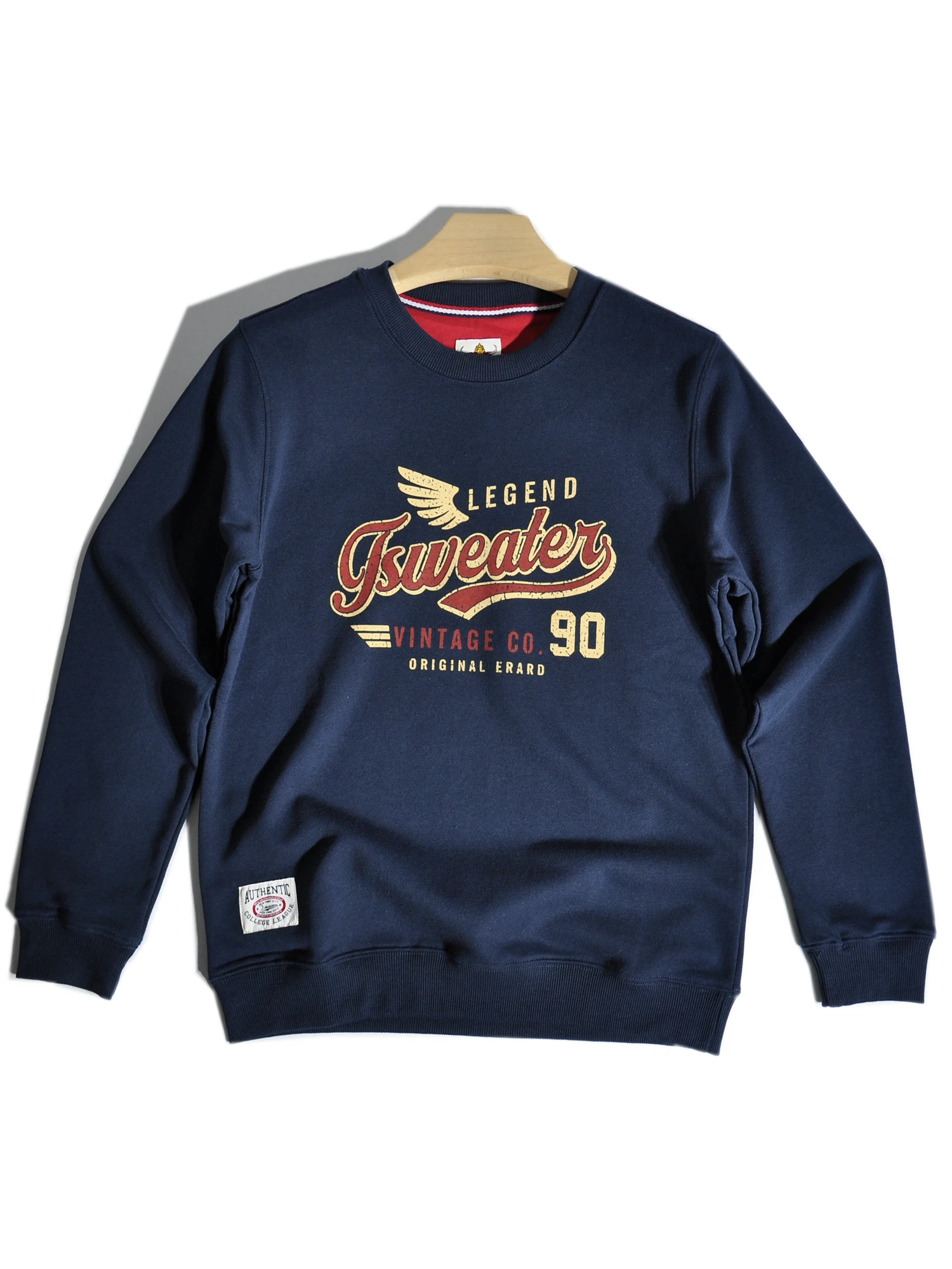 

American Retro Crew Ne Sweatirt Casual Loose Sport Fce Inner Wear Jaet Letter Print Cotton Polyester Blend
