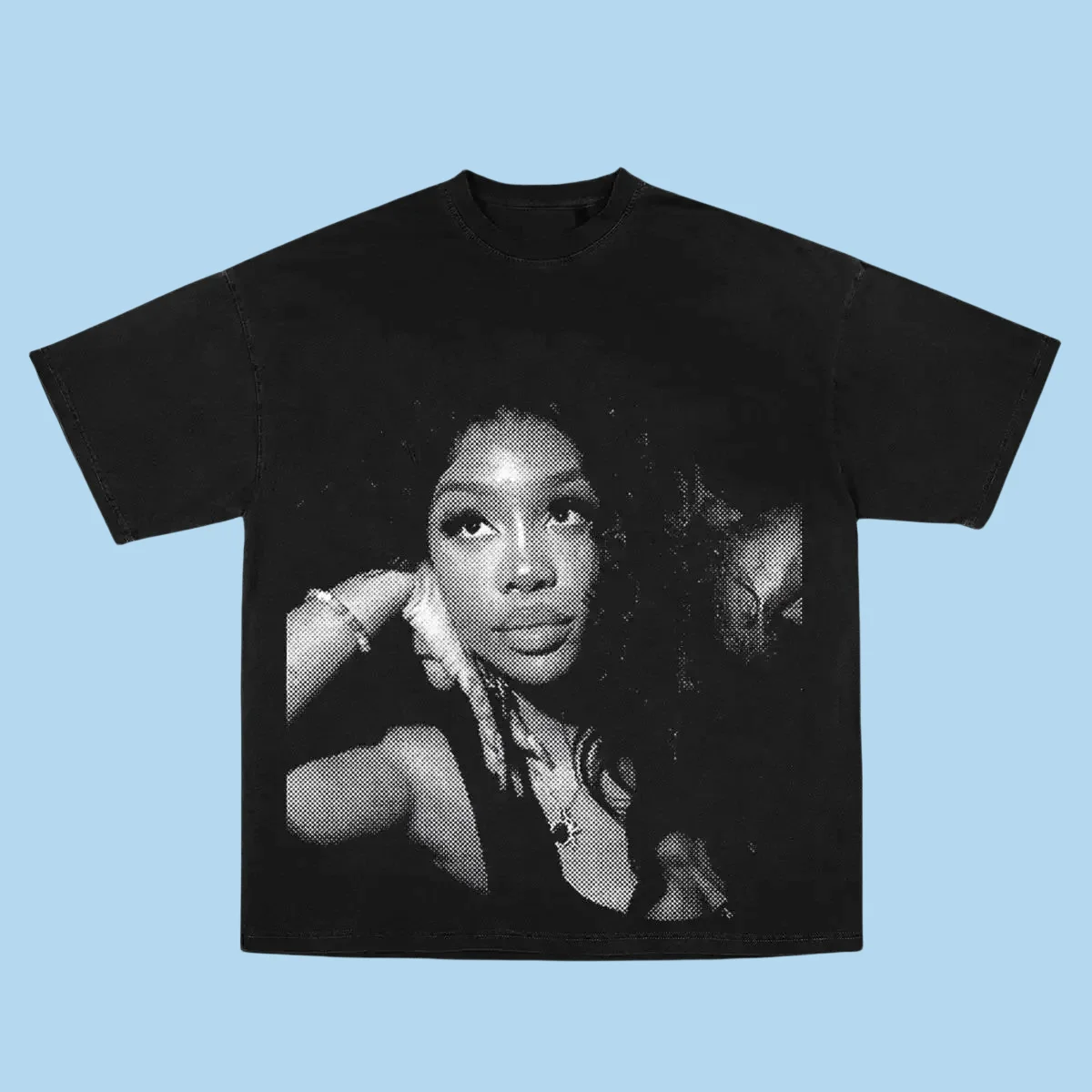 

Hip Hop T-Shirt Character Pattern Printing Casual Fashion Loose Crew Neck Harajuku Gothic Retro Short Sleeve Unisex Y2k Top