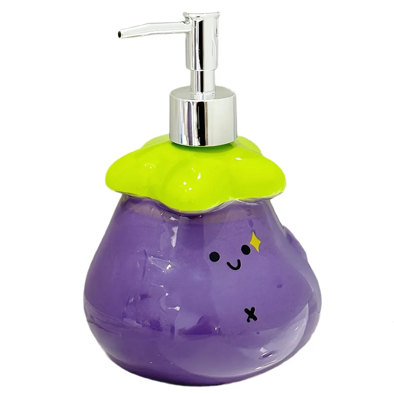 

Eggplant Lotion Bottle Bathroom Toilet Body Wash Shampoo Sub-Bottle Hand Bottle Accessories B