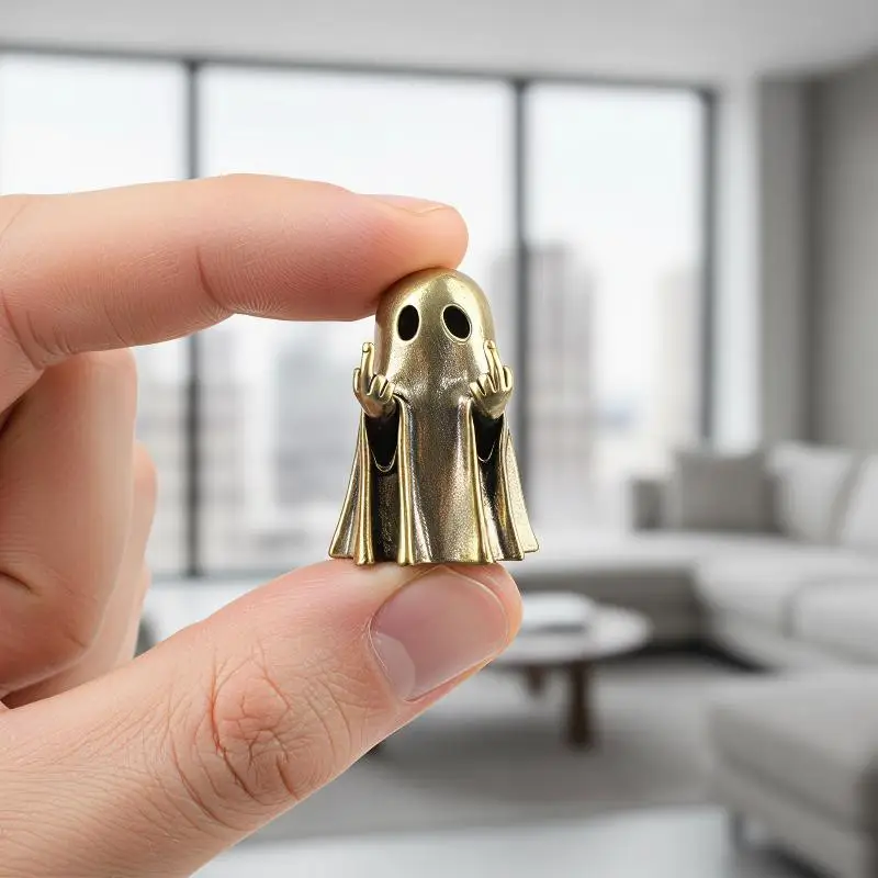 Adorable Horror Mini Ghost Statue Small Desktop Figurine Indoor Halloween Coffee Table Ornament Home Centerpiece Decor Supply
