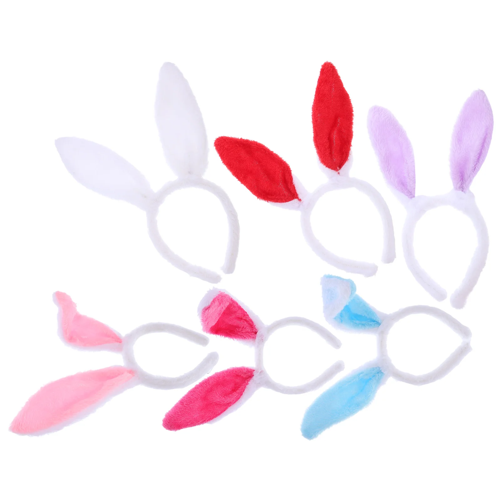 

6Pcs Rabbit Ear Headband Party Hairbands for Women Cosplay Festival Costume Birthday Decorative Headwear