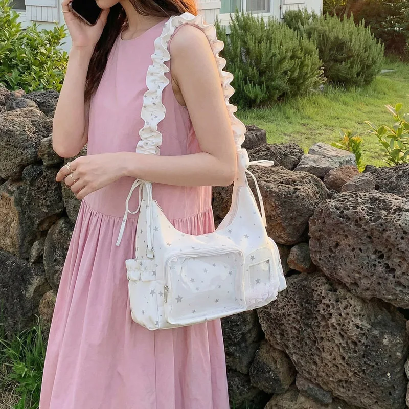 New Student Boston Pain Bags Small Food Quantity Korean One Shoulder Crossbody Two Dimensional Millet Bags Pain Bag One Shoulder