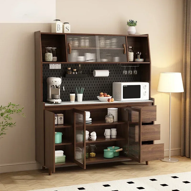 

Kitchen Cabinets Solid Wood Sideboard Console Table Living Room Alacena Display Cabinet Coffee Bar Dining Room Furniture Brown