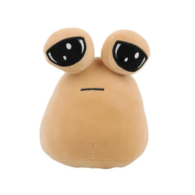 En Stock, juguete de peluche Pou, mascota alienígena oficial, muñeco de peluche, personaje del juego bonito, regalo de peluche para fanáticos de los niños, envío rápido