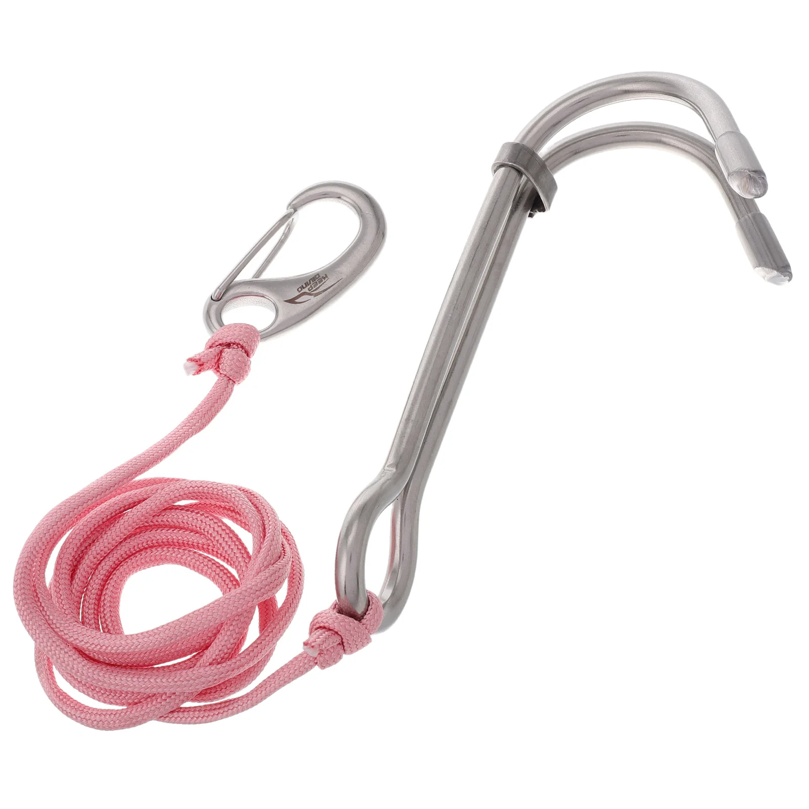 

2PCS Stainless Steel Diving Hooks Double Safety Lanyard Corrosion Resistant Scuba Fishing Gear Bait Holder Hook Dive