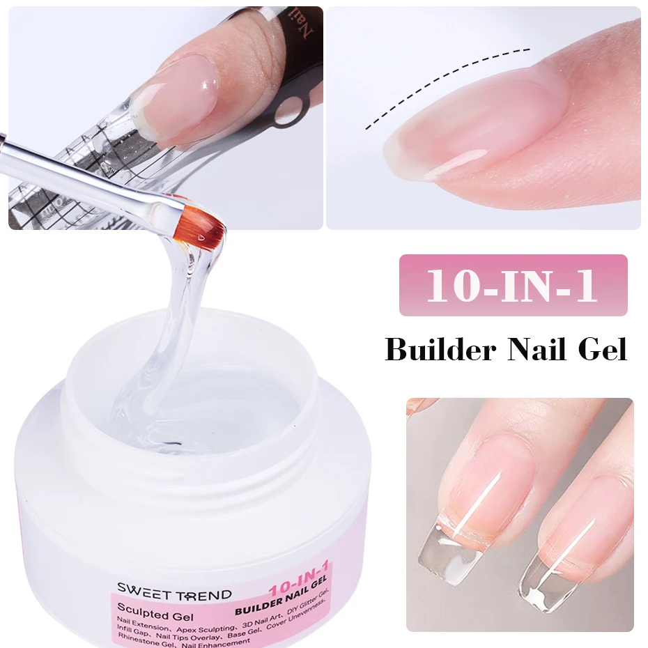 

60g Builder Nail Gel For Quick Extension Nail Reinforcement Construction Multifunctional UV Gel Polish Soak Off DIY Manicure