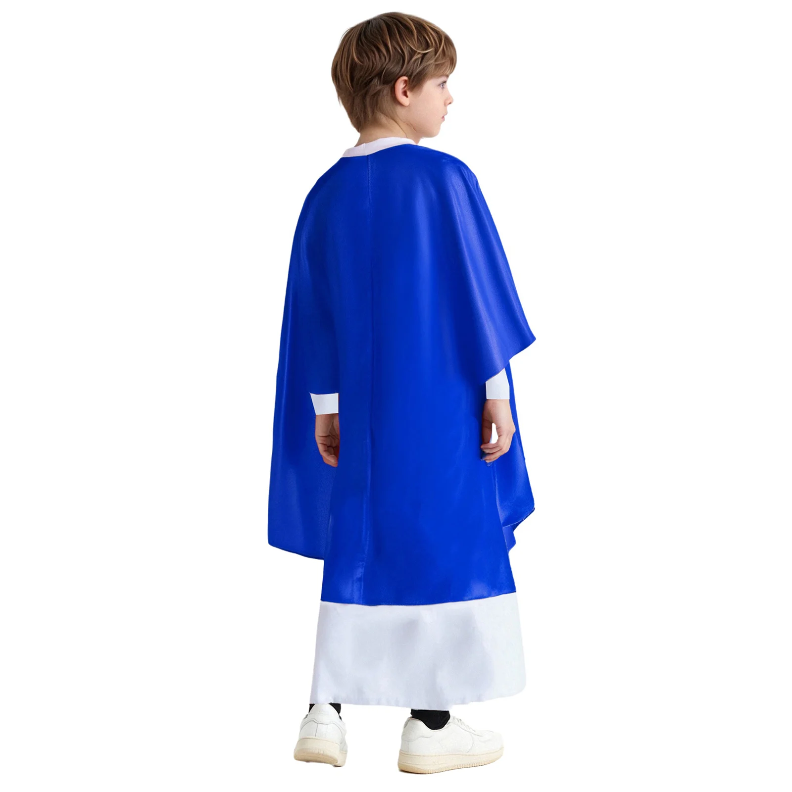 Children Halloween Priest Pope Costume Long Sleeve Robe Cape Catholic Church Clergy Vestments Chasuble Muslim Abaya Clothing