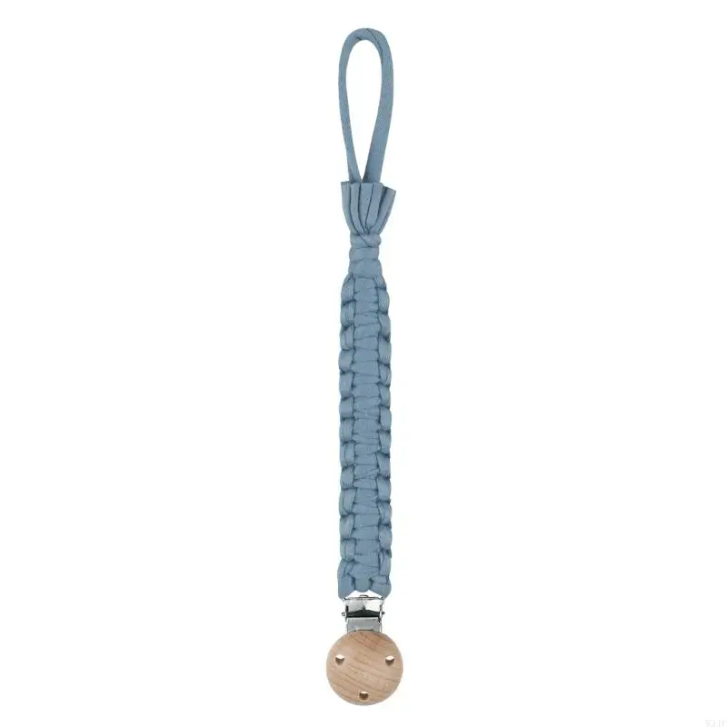 

W3JF Винтажный вязаный крючок детский пейзаж Clip Clip Chain Woven Cotton Beach Pucifier Clip Diy Dumy Dimum