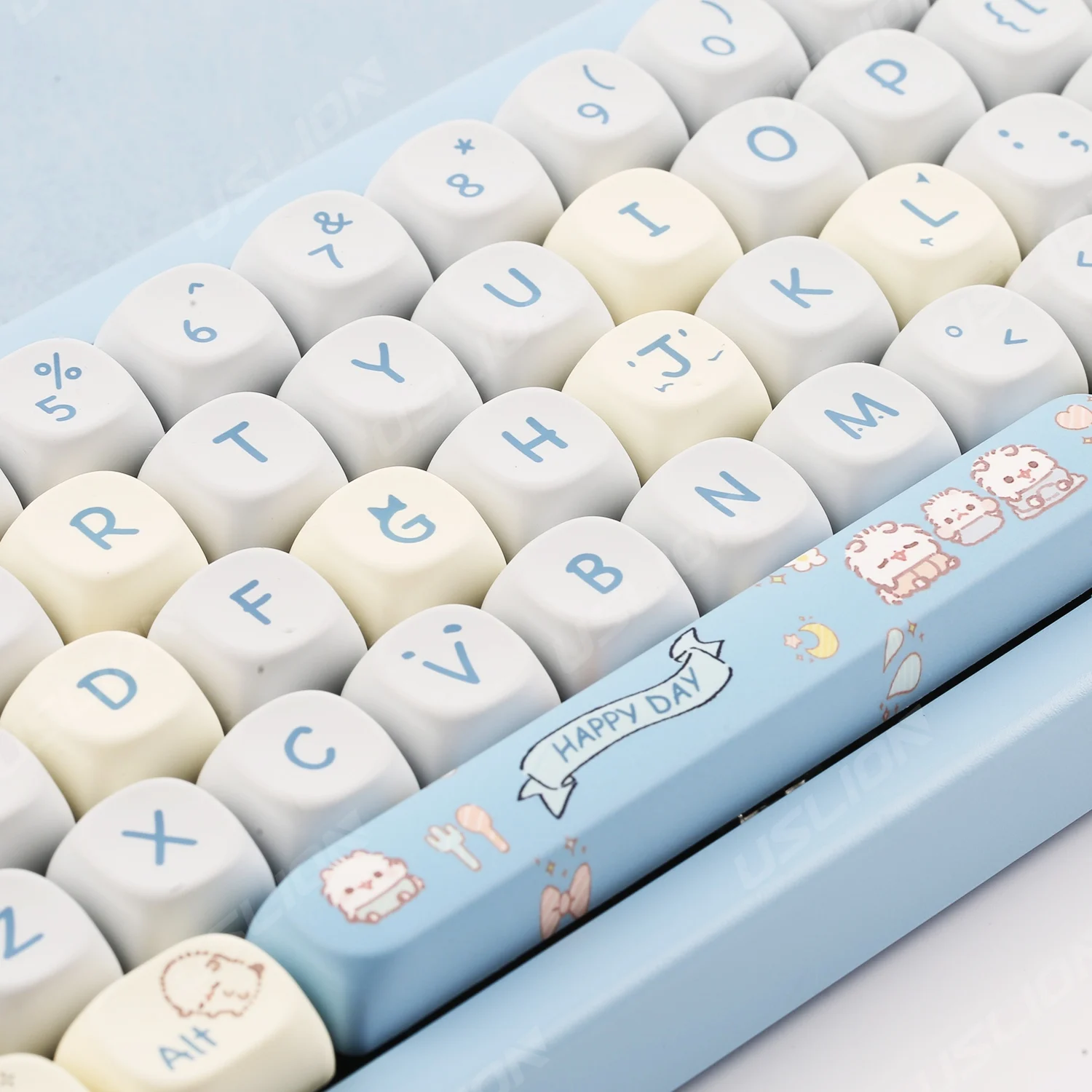 Imagem -02 - Lucky-cute Kitten Theme Moa Keycap Pbt Keycap Sublimação Custom Profile Key Cap mx Switch Game Teclado Mecânico 144 Keys