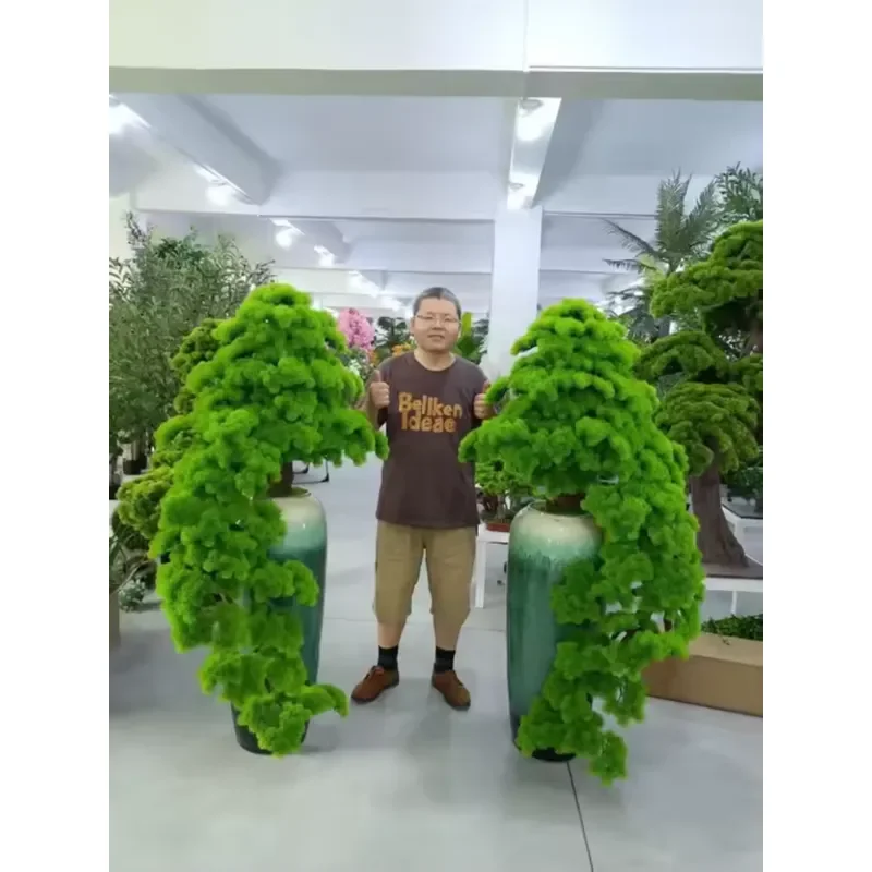 PE material Realistic pine bonsai Artificial plant Modern luxury design Natural appearance 180 cm high Durable environmental