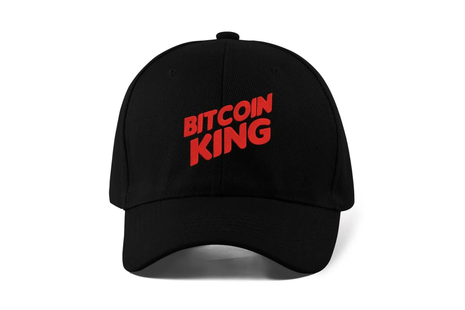 

Bitcoin King Funny Embroidered Baseball Cap Dad Hat Sportswear Casual
