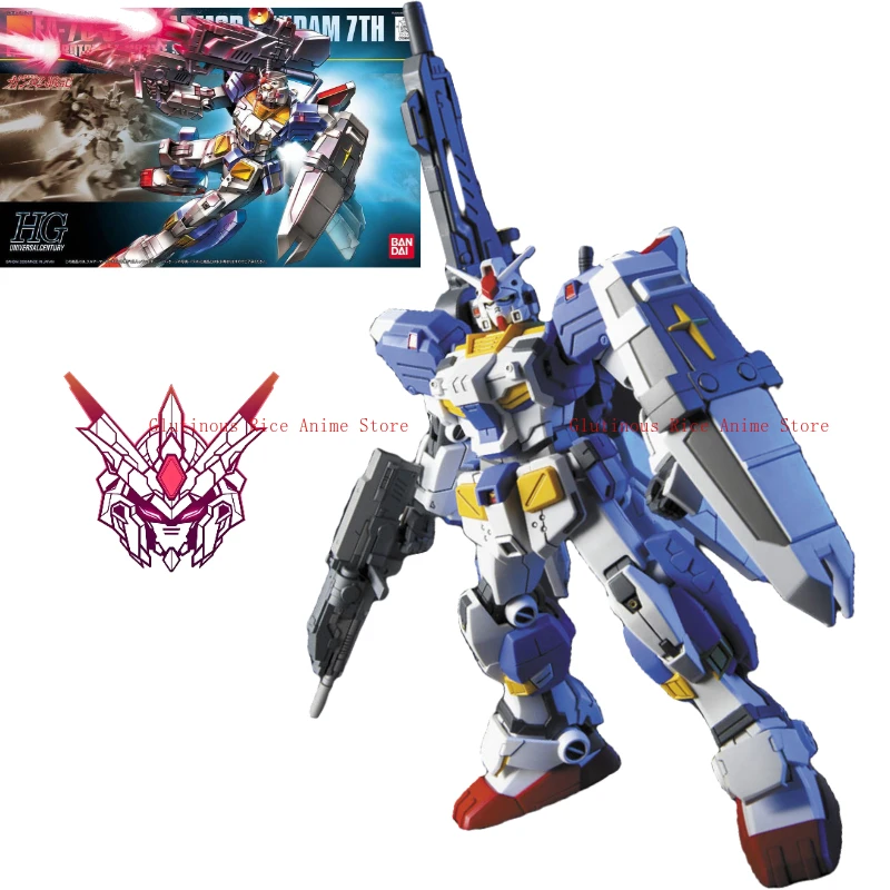 متوفر في المخزون بانداي جاندام أطقم منمذجة HG h98 1:144 FA-78-3 مدرعة بالكامل جاندام 7 شخصية متحركة لعبة الصبي هدية المجموعة الأصلية