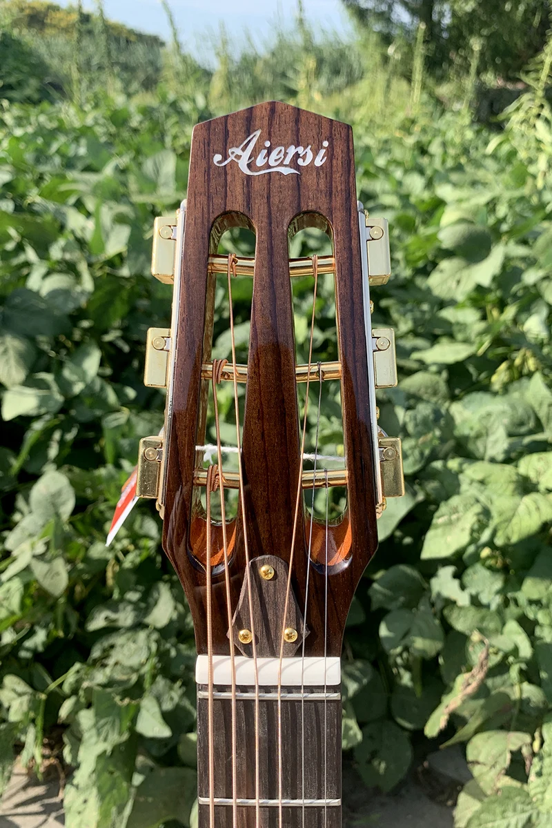 Aiersi Brand Professional Playable O-Hole Instrument, Gypsy Jazz Guitar,Cedar Top,Spruce Top