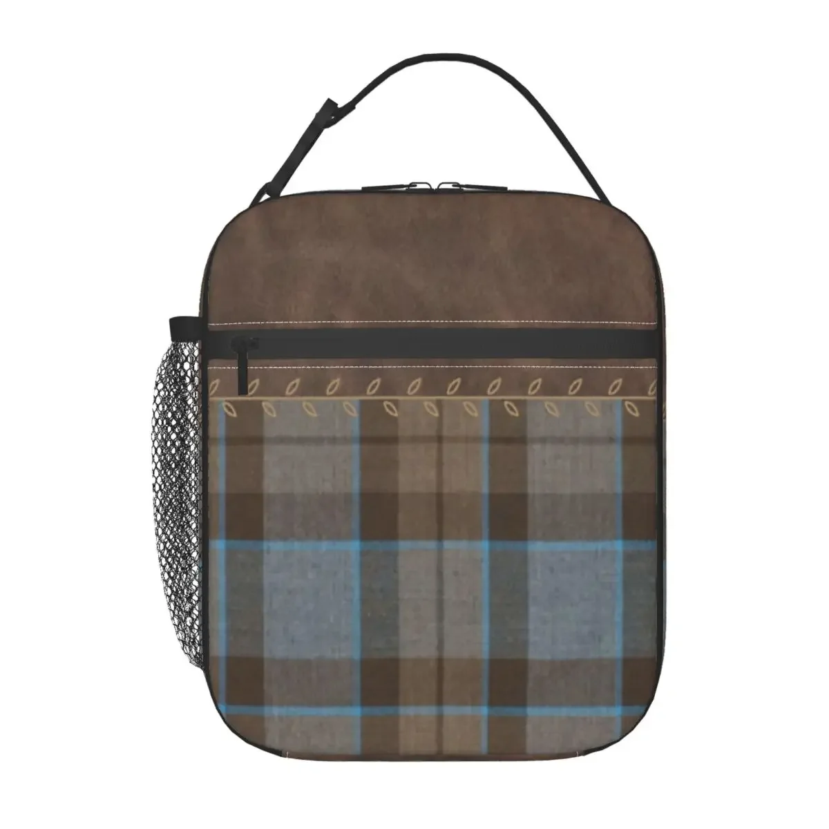 

Outlander - Leather And Tartan Plaid Leaves One Lunchbag