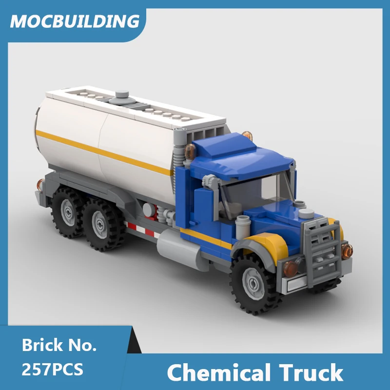 MOC Building Blocks Chemical Truck Model DIY Assembled Bricks City Vehicle Educational Creative Collection Toys Gifts 257PCS