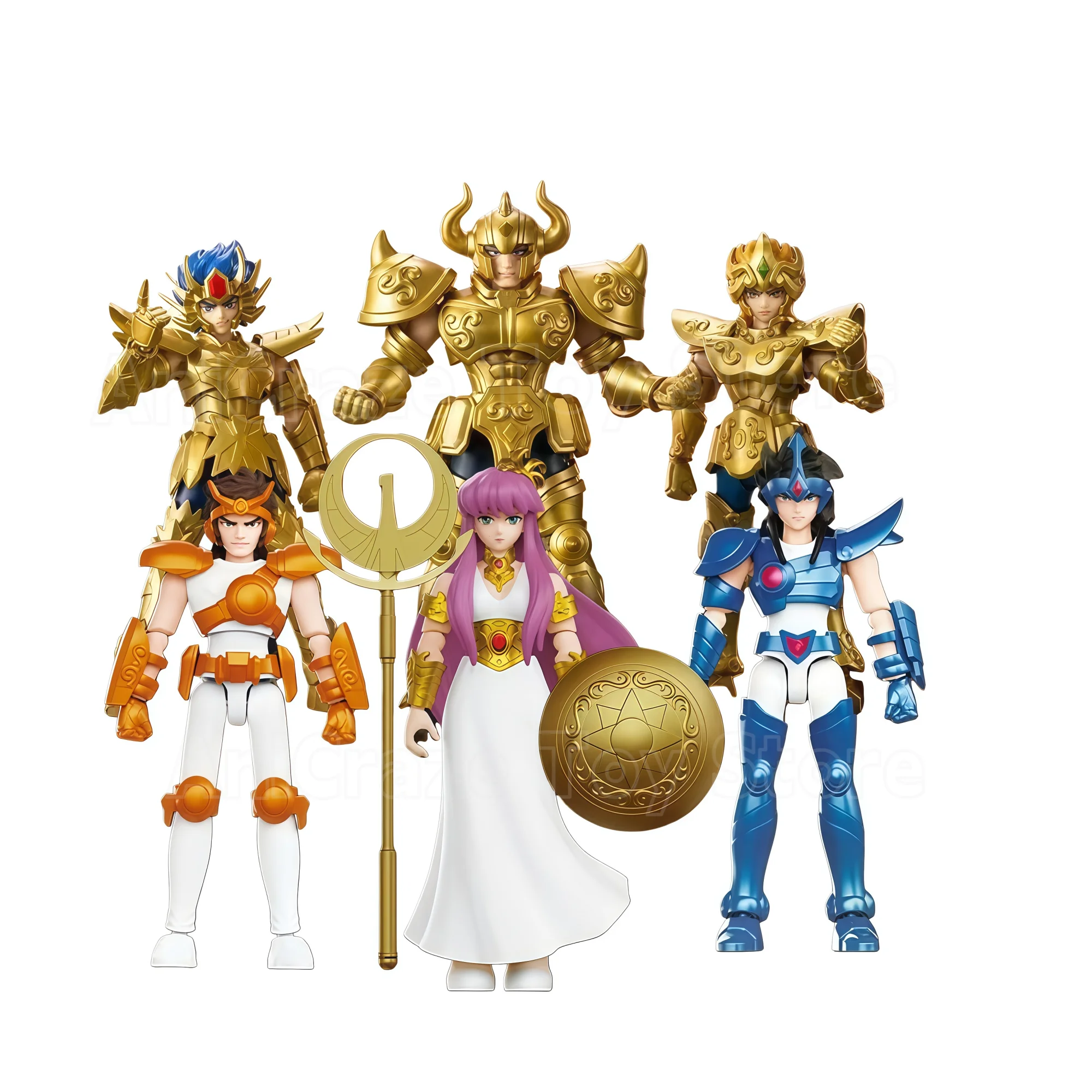 

Original Blokees Gold Saint Action Figure Champion Mu Saori Kido Aldebaran Aiolia Assembly Figure Children Toys Birthday Gifts