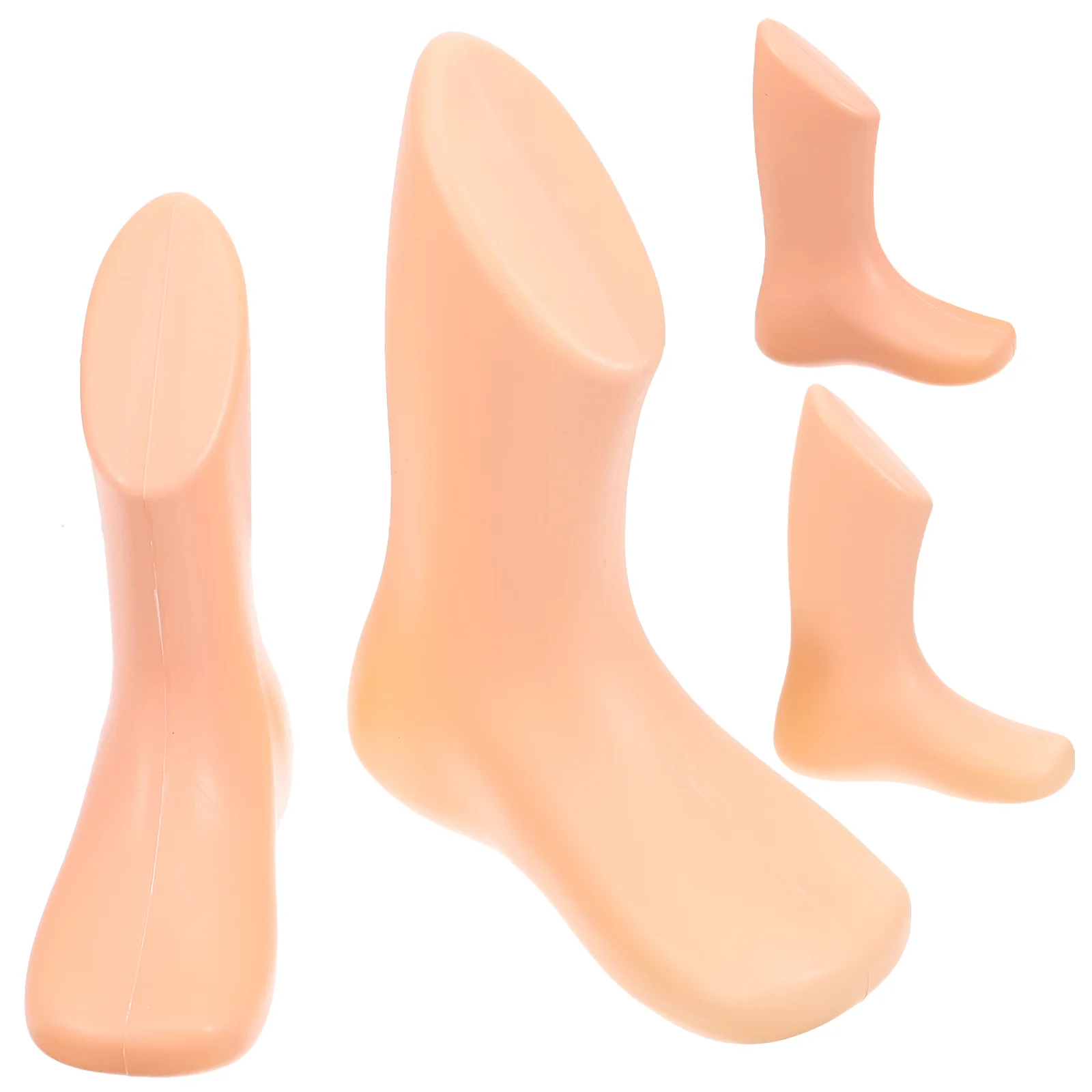 4 Pcs Baby Plastic Foot Mold Small Shoe Mannequin Feet Shop Children\'s Toys Kids Sock Human Body Model