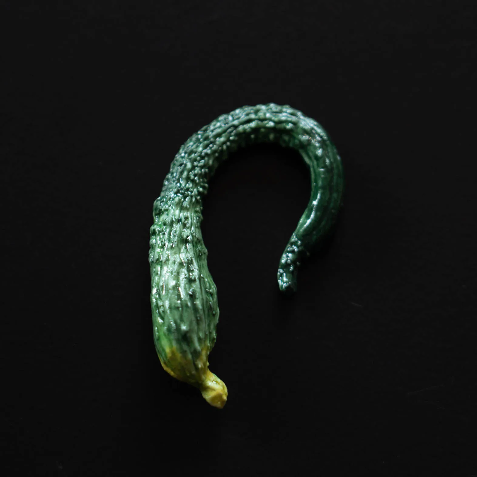 Tea Pet Cucumber Small Ornament Thumb-sized Small Melon with Thorns Flying Yellow Prosperity Sculpture Tea Play Tea