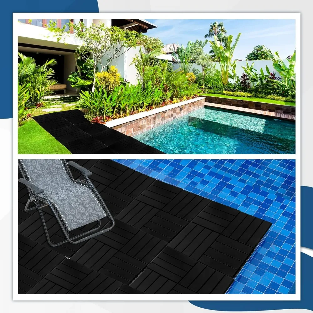 Veranda Floor Tile Deck Tiles Outdoor Garden Floor Tiles Geogrille Fence Panels for Outdoor Terrace Slab Exterior Wood Deck Wpc