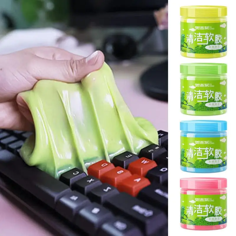 Car Cleaning Gel Strong Viscosity Car Cleaning Gel Putty Reusable Car Vent Cleaner Auto Detailing Gel for Car Keyboard Cleaning