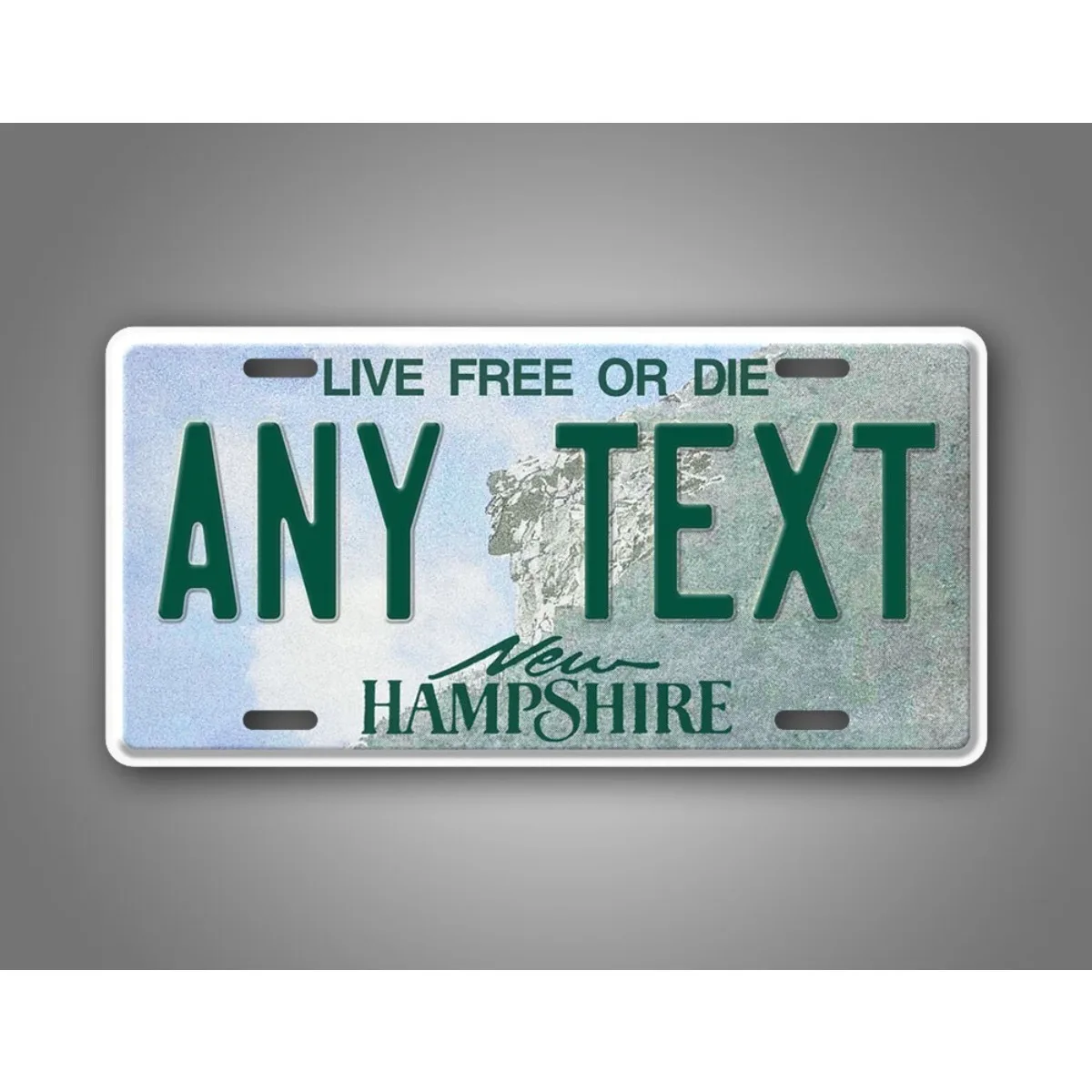 

Customizable New Hampshire License Plate Personalized Text NH Novelty Auto Tag (For Decoration Only)
