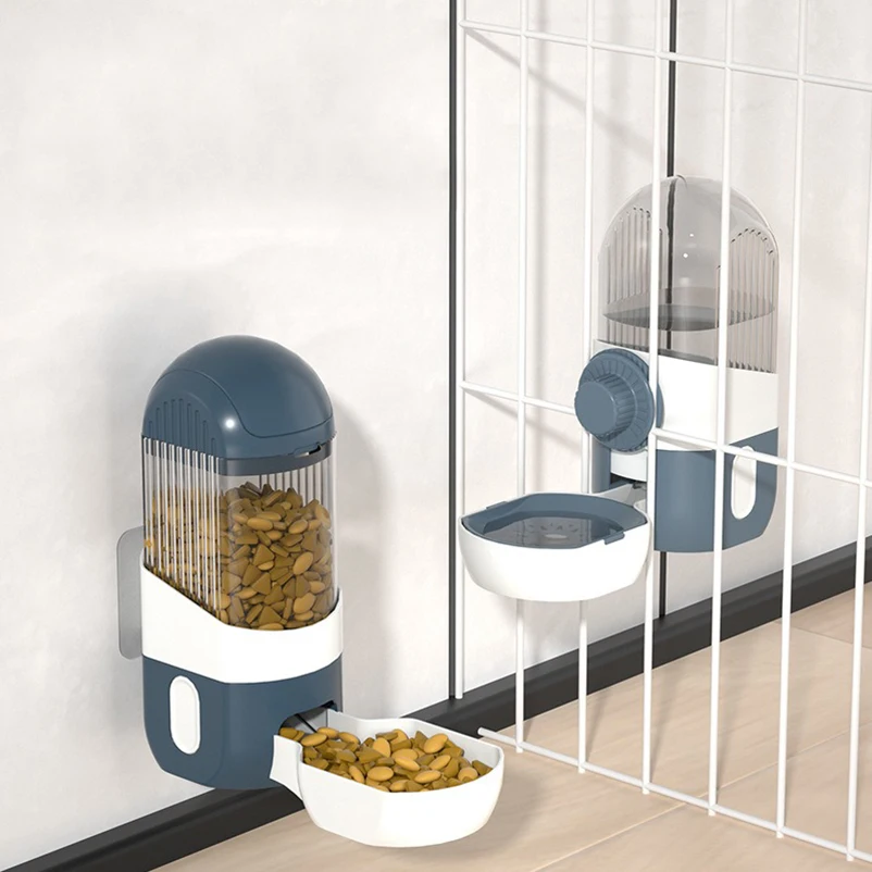 Pet hanging water feeder cat and dog hanging cage automatic food and water feeding artifact pet supplies