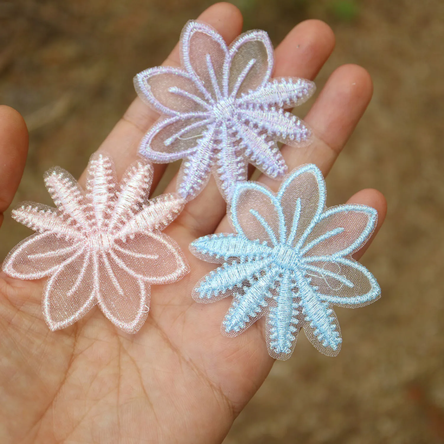 10pcs DIY fashion embroidered flower Patches for clothes Embroidery floral applique patches for bags decorative parches applique