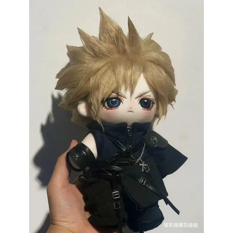 Game Cloud Strife Puppet Figure Mascot Costume Plush 20cm Doll for Cosplay Events