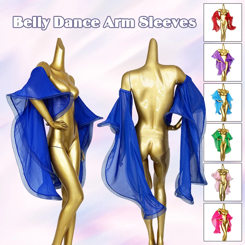 New Belly Dance Costume For Womens Chiffon Arm Band Arm Sleeves Indian Dancing Costume Armbands Performance Accessory 2024