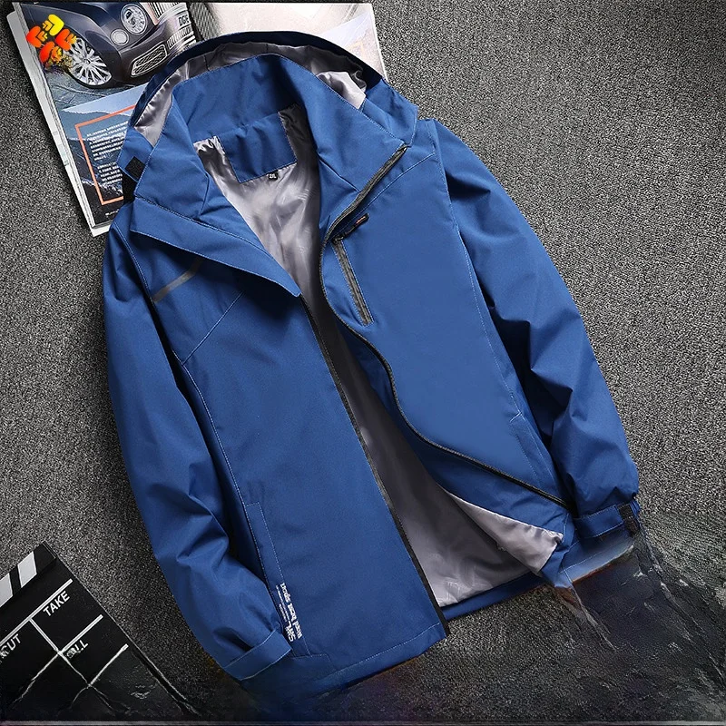 

Мужская утепленная куртка-пальто большого размера в корейском стиле, осенне-зимняя, повседневная, свободного кроя, на молнии, с длинными рукавами