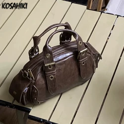 Bags for Women Casual All Match Trendy Vintage Simple Shoulder Bag Fashion Y2k Aesthetic Ins Streetwear Punk Handbags Crossbody