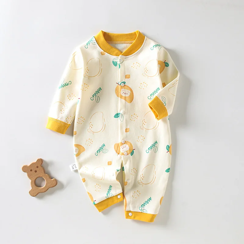 Mickey Printed Newborn Baby Clothes Cotton Comfort Infant Jumpsuit Baby Long-sleeved Climbing Suit Toddler Cartoon Rompers