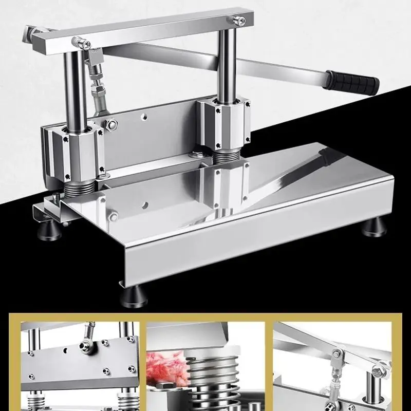 Commercial Fresh Frozen Meat Cutter Machine Stainless Steel Manual Bone Cutting Machine