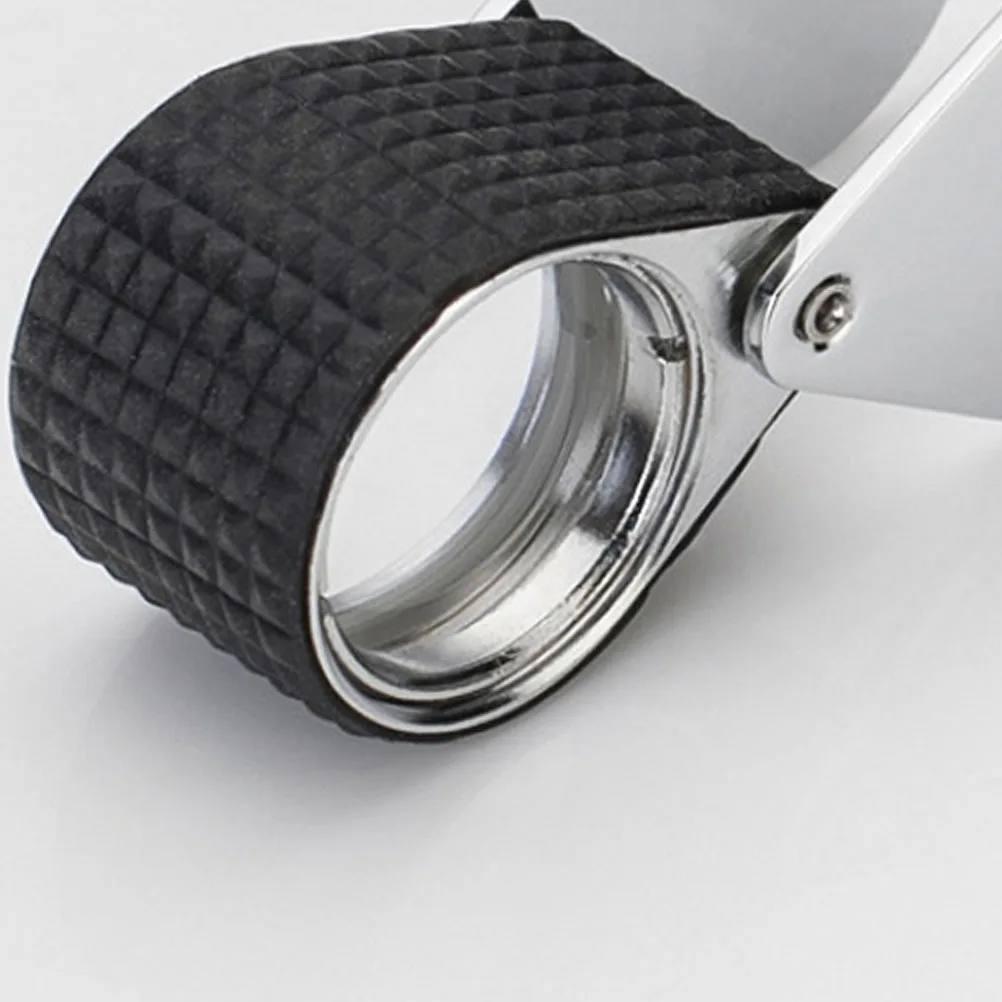 

Portable Led Illuminated Jewelry Magnifier Metal Loupe Magnifying Glass For Diamond Inspection Retractable Lens With On/Off