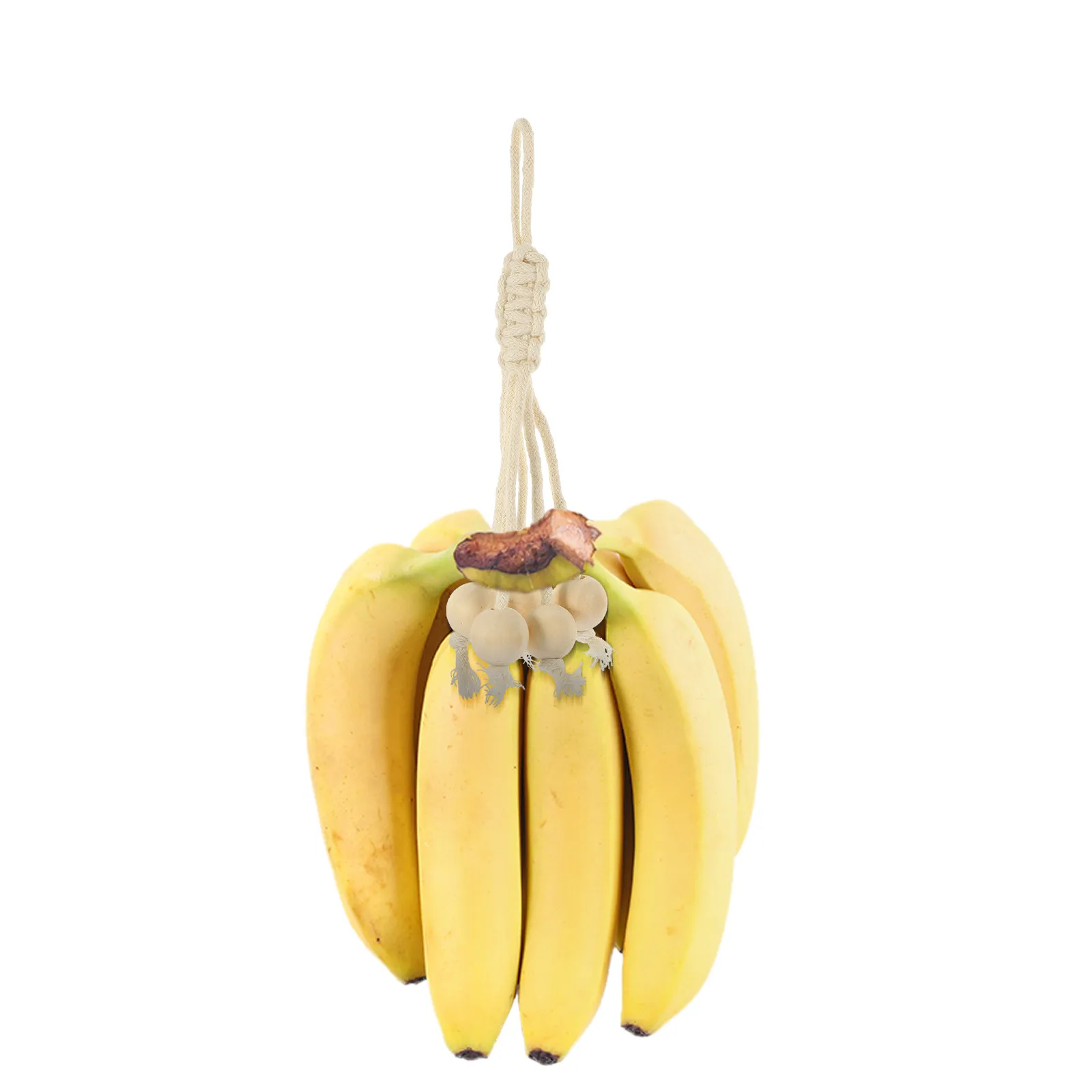 Banana Storage Hanging Kit Cotton Rope Handwoven Organizer Under Cabinet Hanger Macrame Banana Rack Fruit Holder Kitchen Decor - view 4