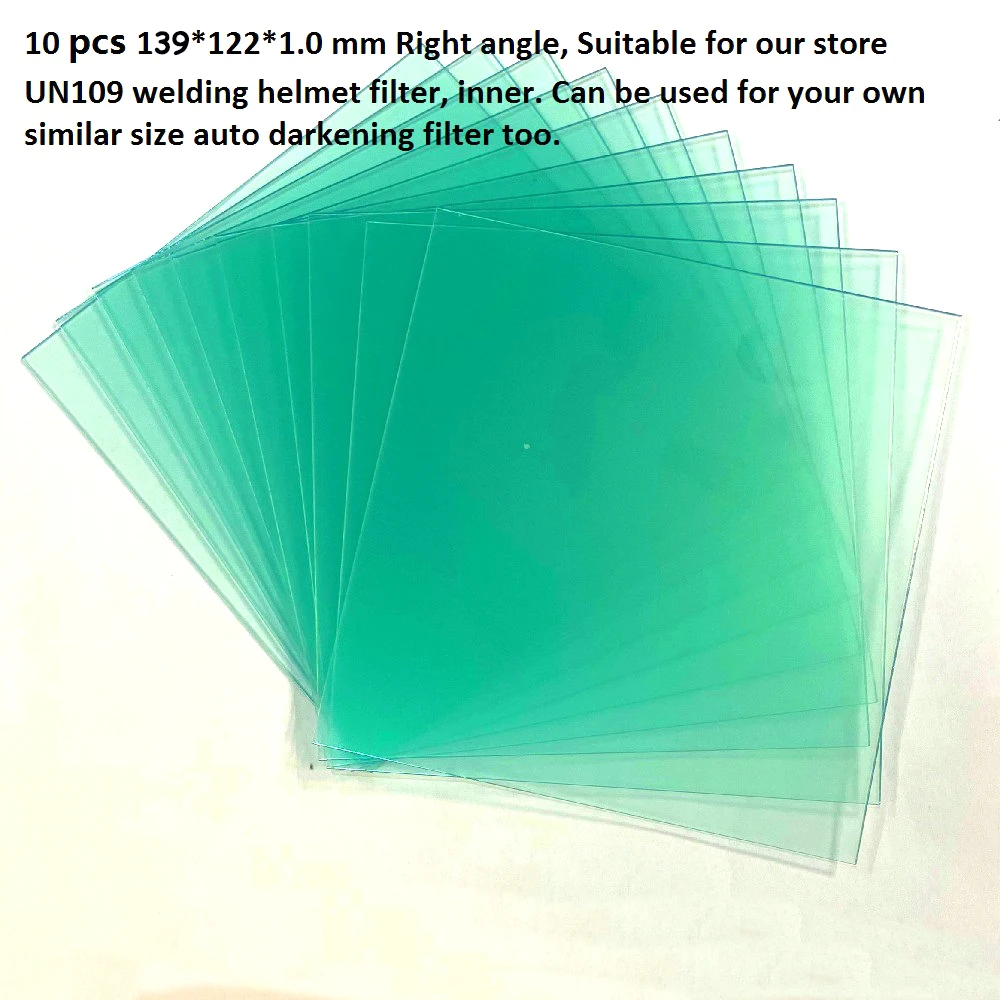 Penutup Lensa Pelindung Filter Helm Las PC untuk Masker Tukang Las TIG MAG 1111 Pelat Plastik Gelap Surya Otomatis
