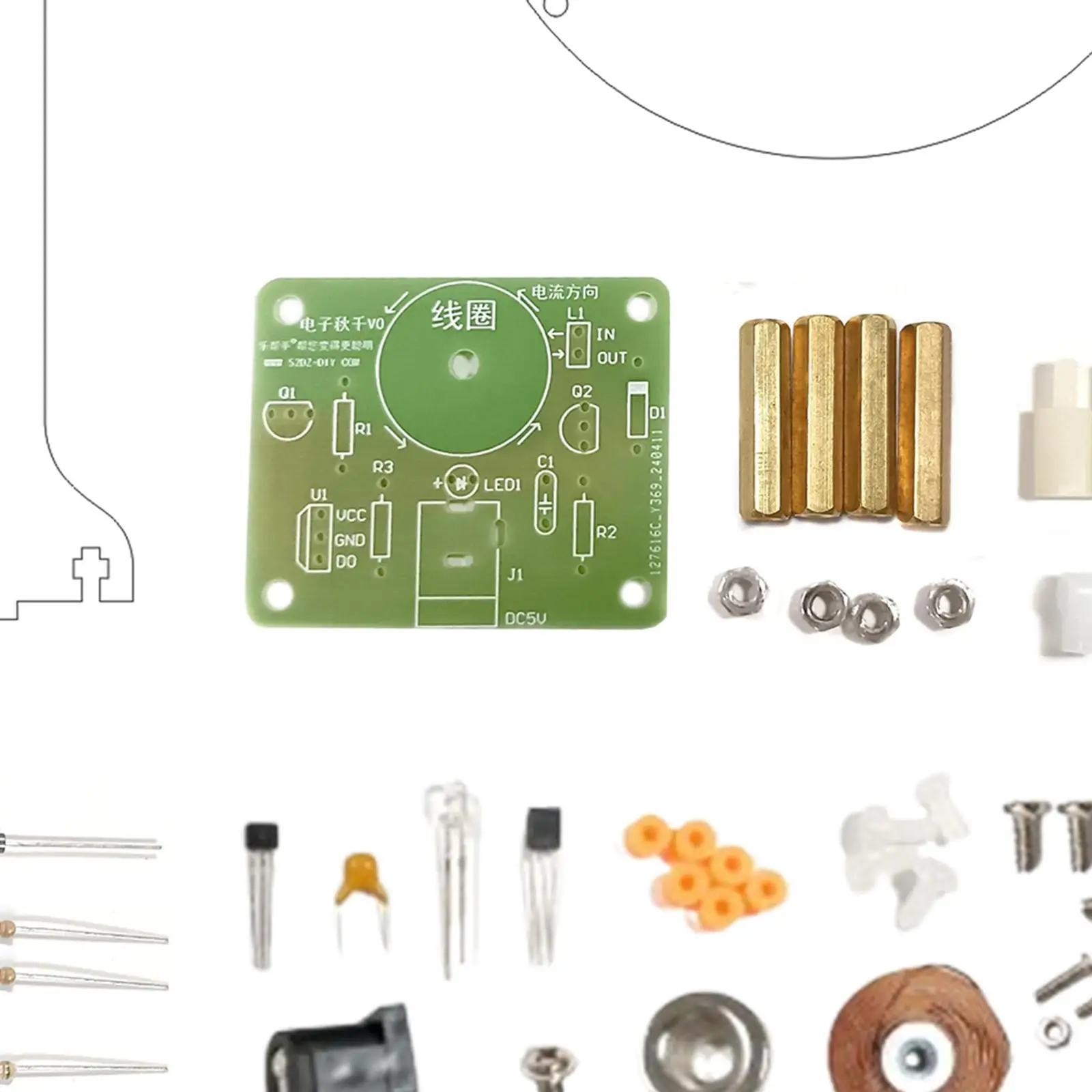 Kit de indução de pêndulo magnético DIY Kits de ciências físicas para auxiliares de ensino