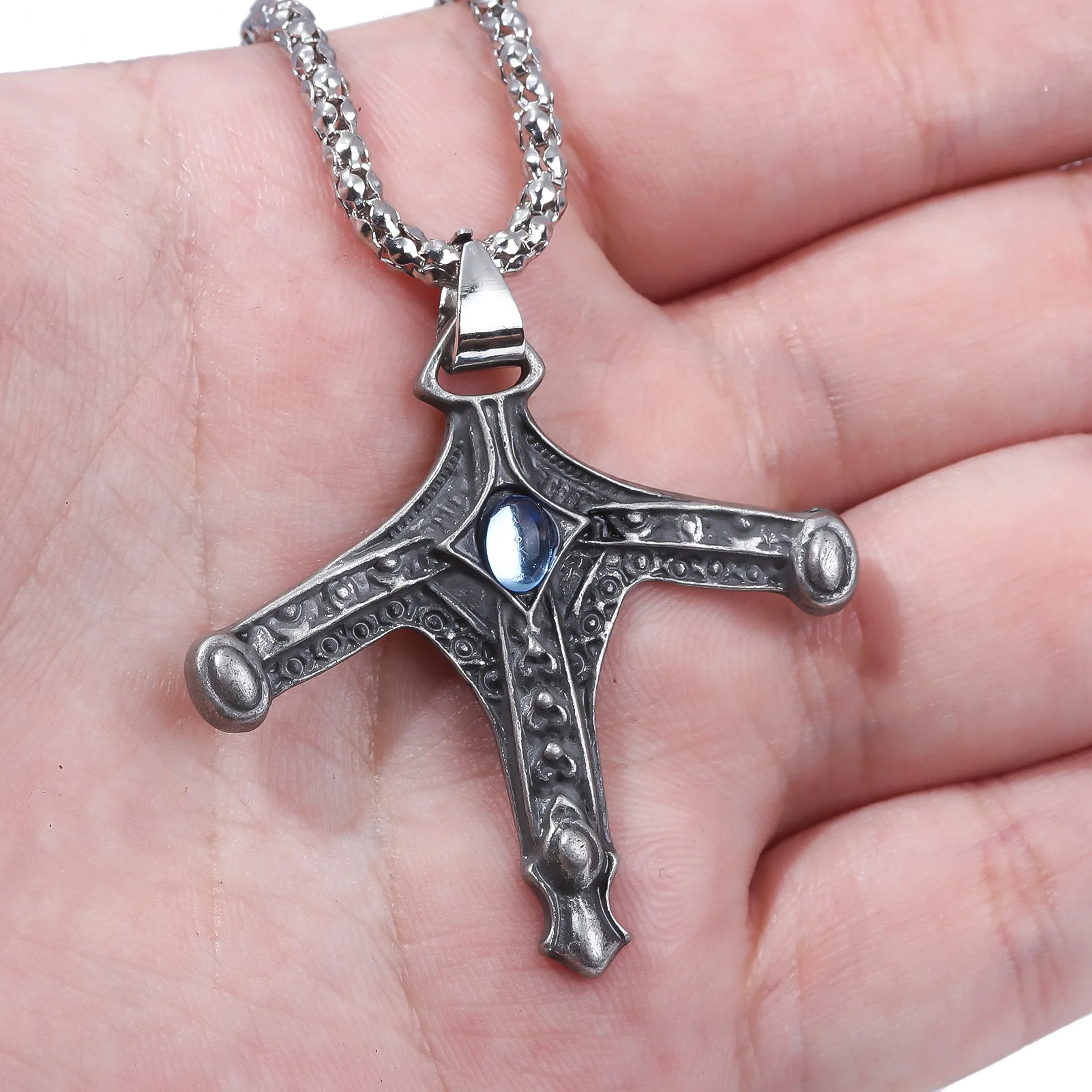 Game Bloodborne Jewelry Necklace Vintage Cross Necklace Pendants For Men Amulet Necklace Masculino Collar Wholesale