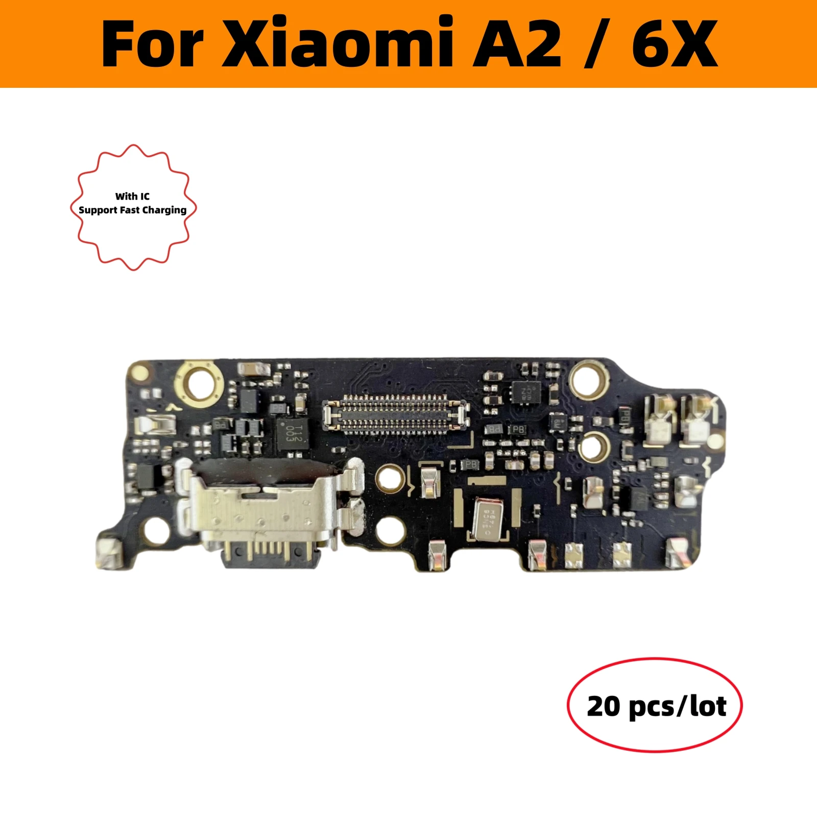 

20 Pcs/Lot USB Charger Dock Flex Cable Connector Board Charging Port Replacement Parts For Xiaomi A2 6X